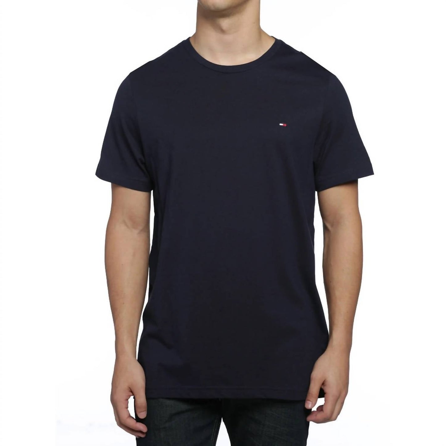 Camiseta con cuello redondo color azul marino