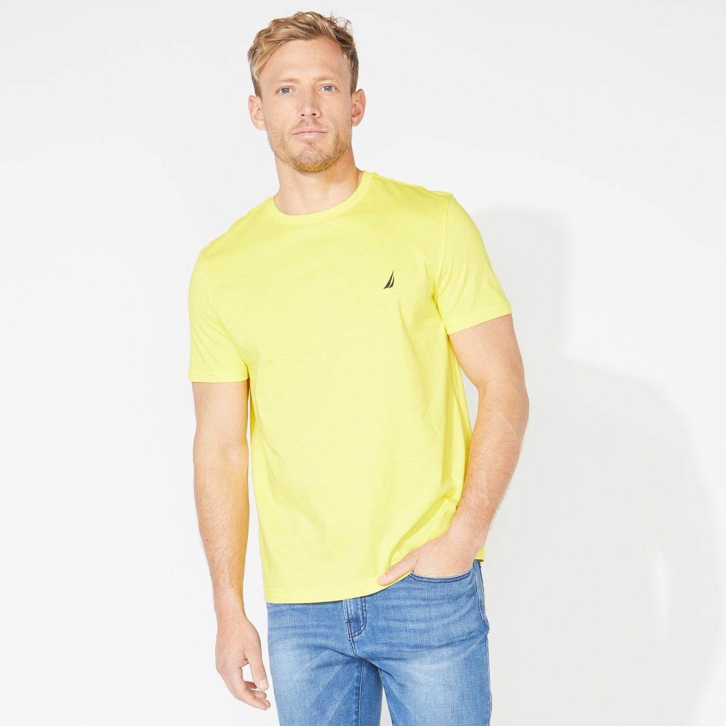 Camiseta de hombre con cuello redondo