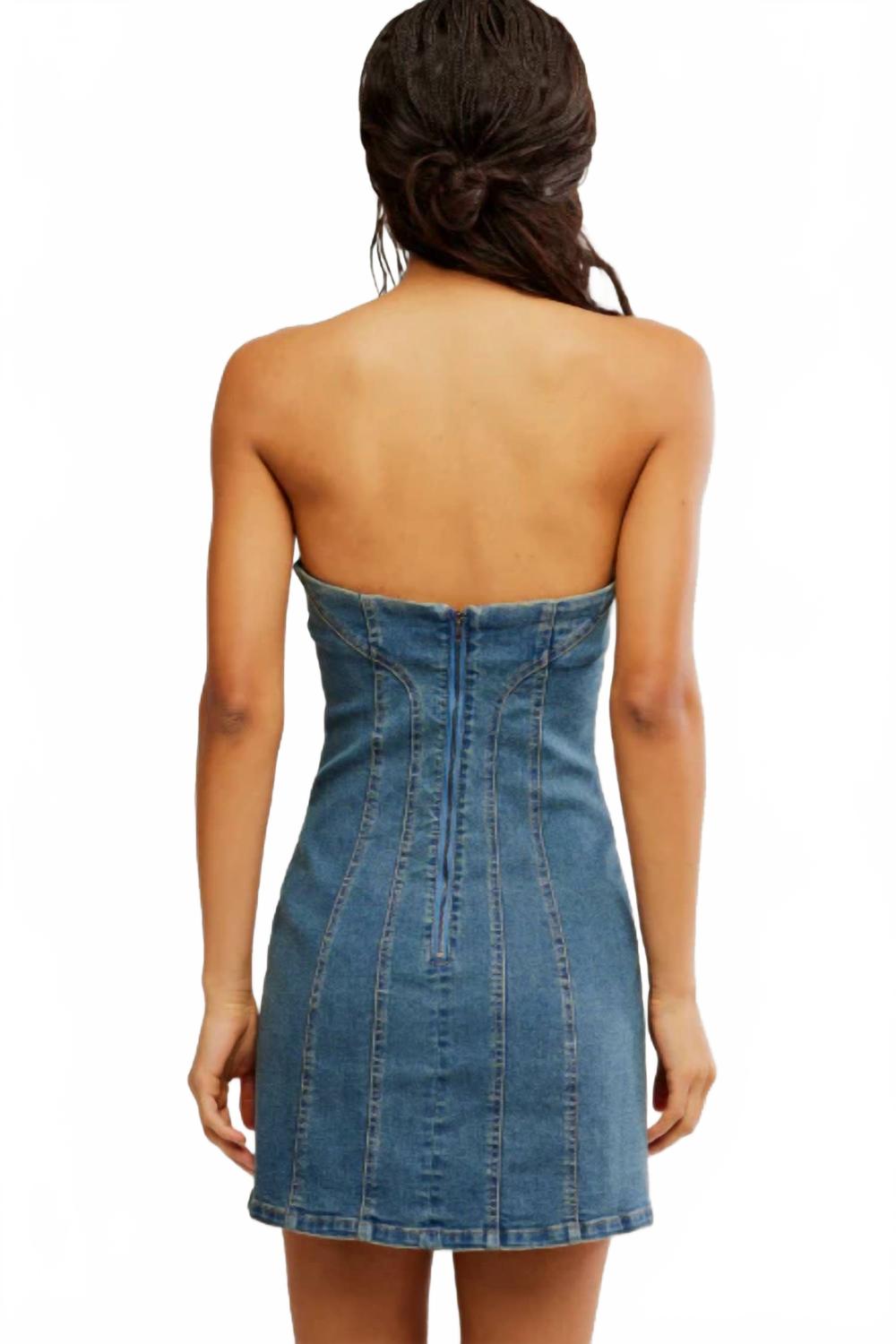 Vestido corto color azul