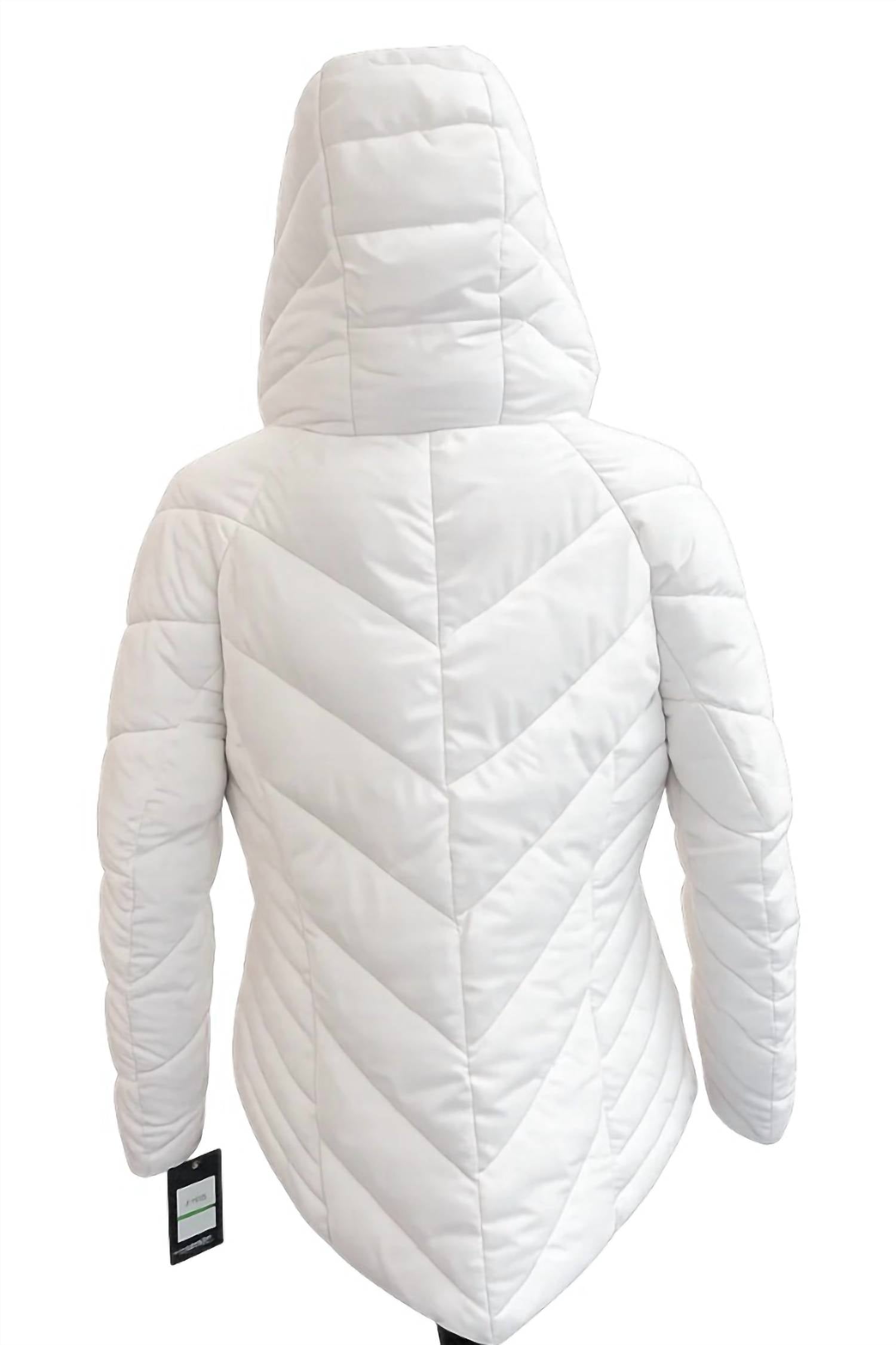 Chaqueta acolchada de mujer color blanco
