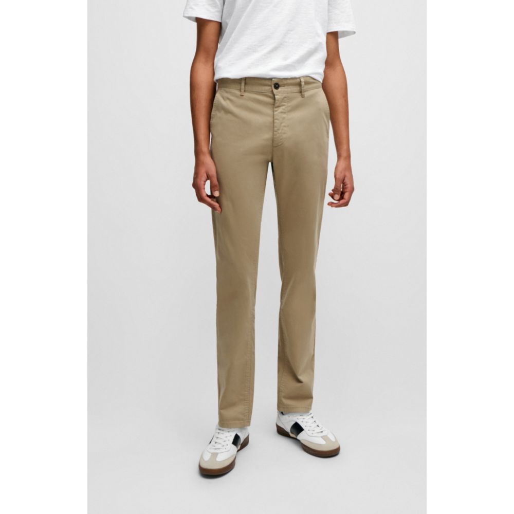Pantalón de algodón de corte ajustado