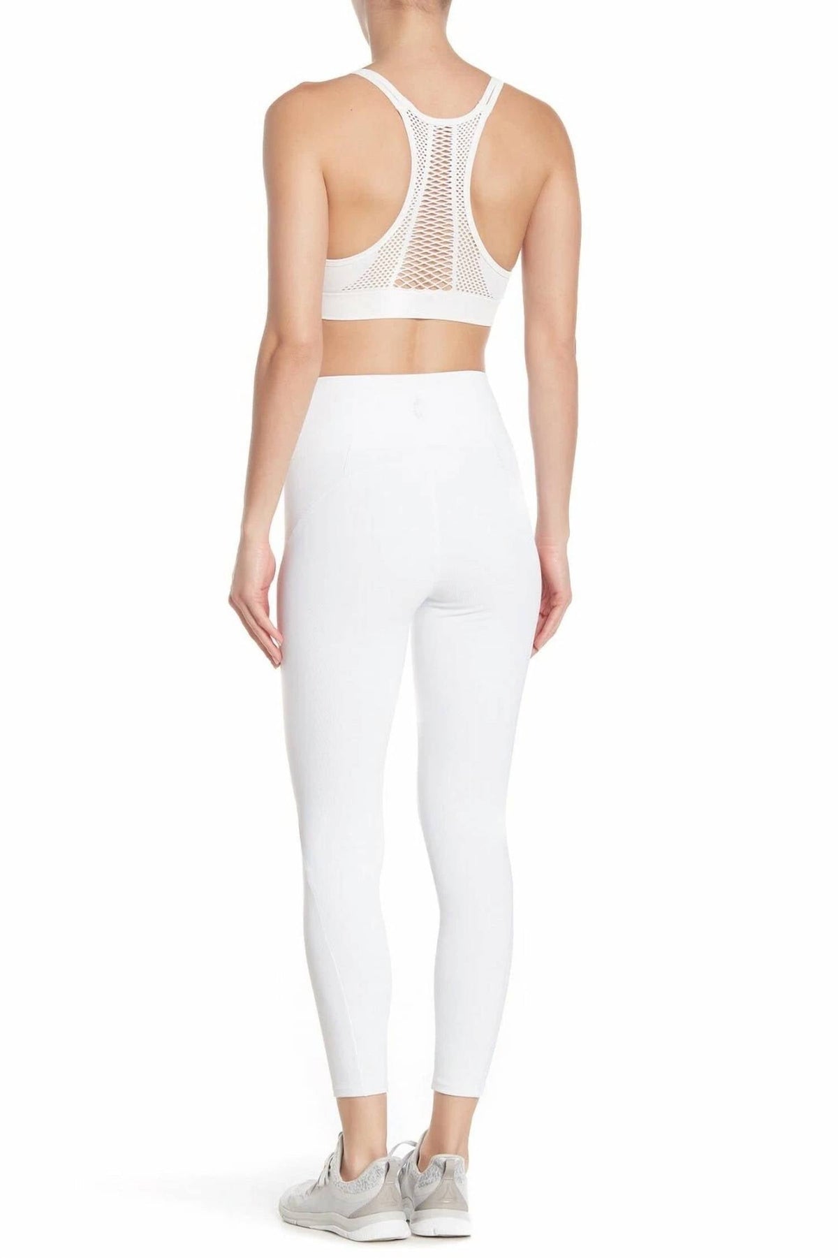 Leggings de tiro alto color blanco