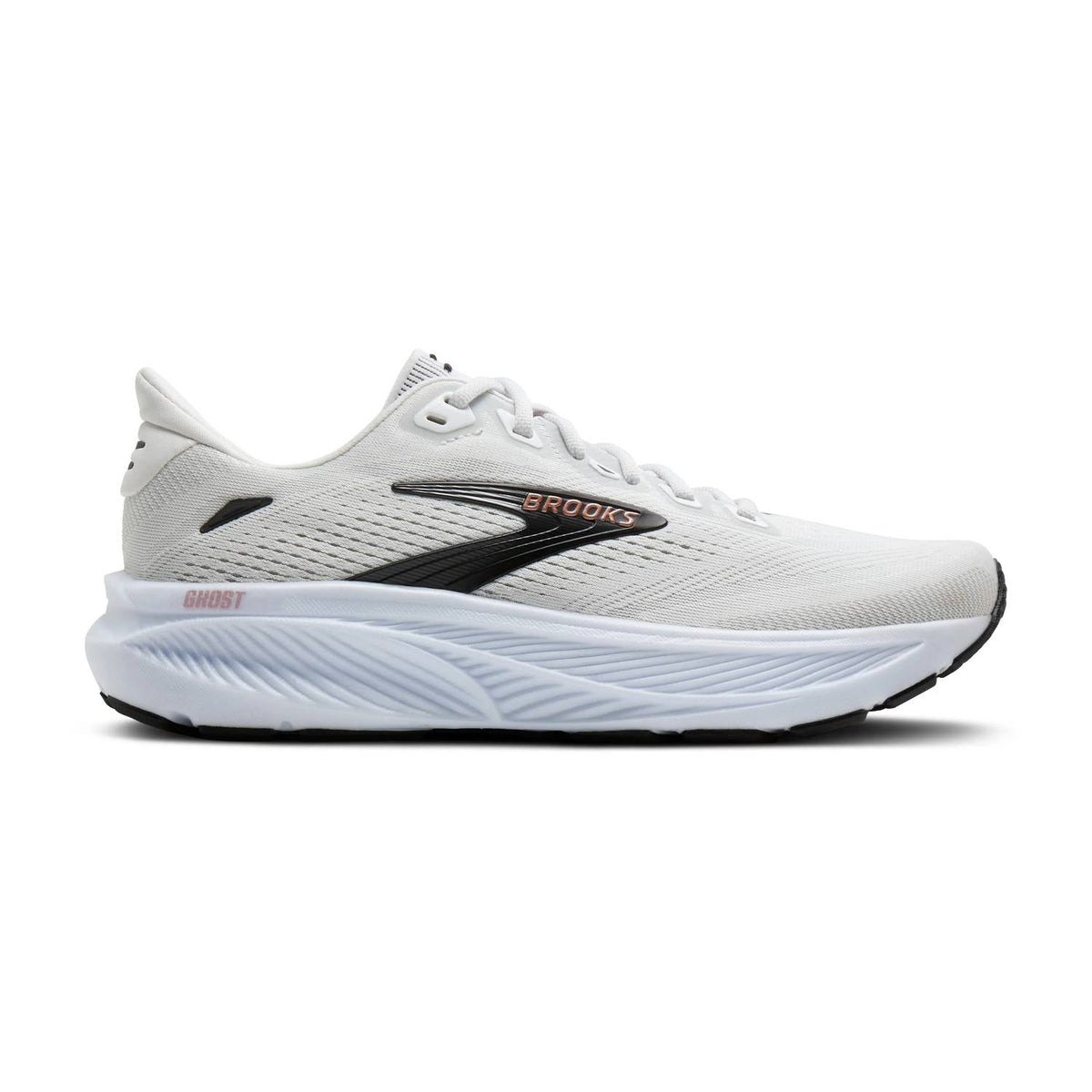 Tenis para correr de mujer color oro rosa y negro y blanco