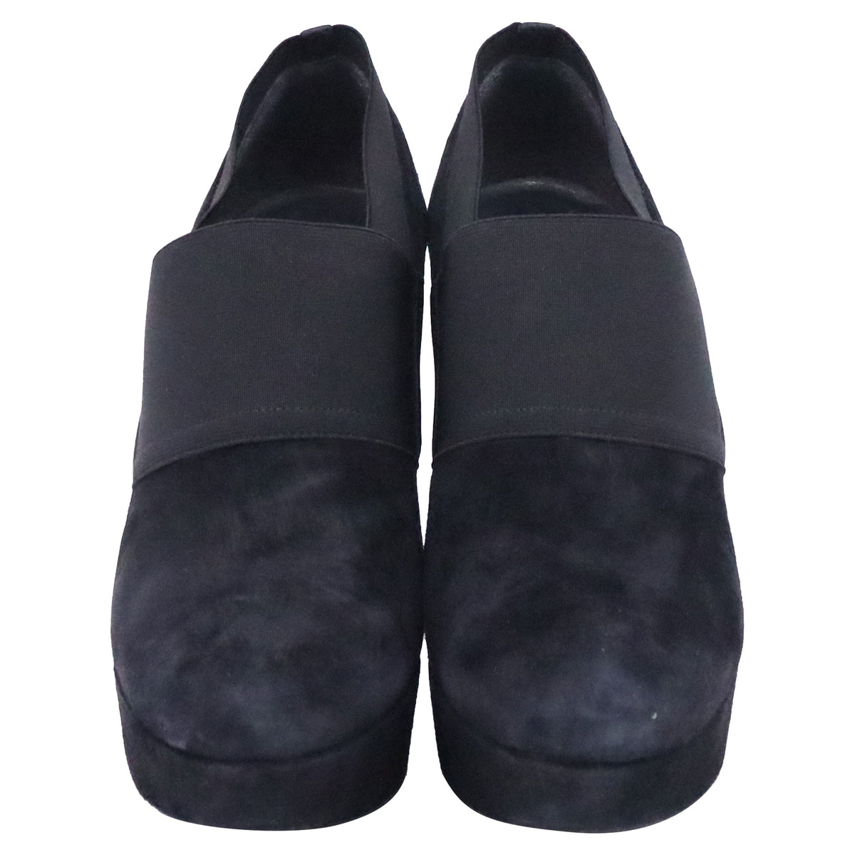 Botines de gamuza con plataforma color negro