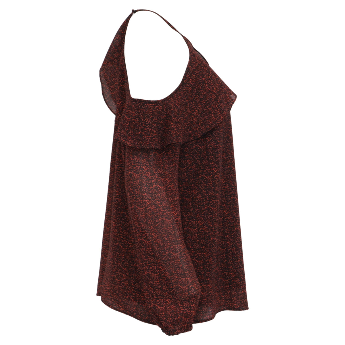 Top con hombros descubiertos color vinotinto