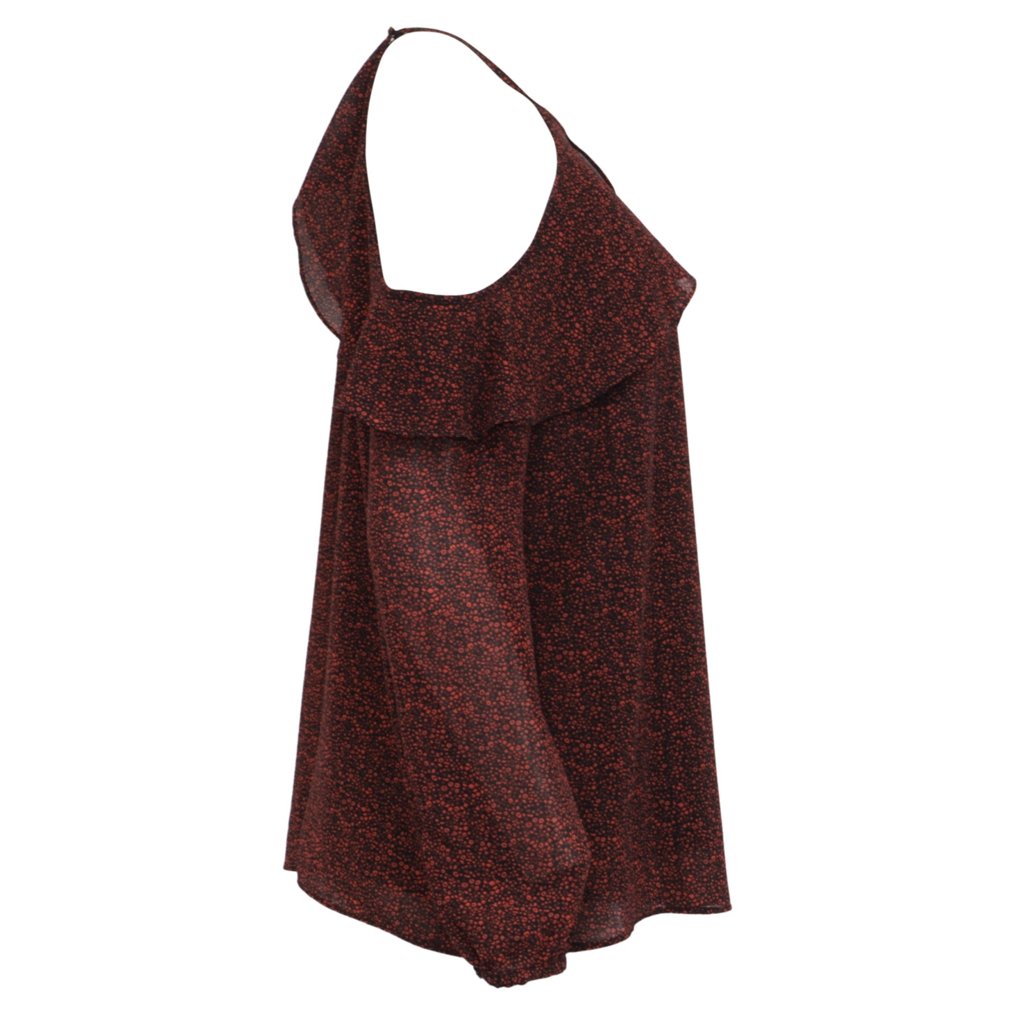 Top con hombros descubiertos color vinotinto