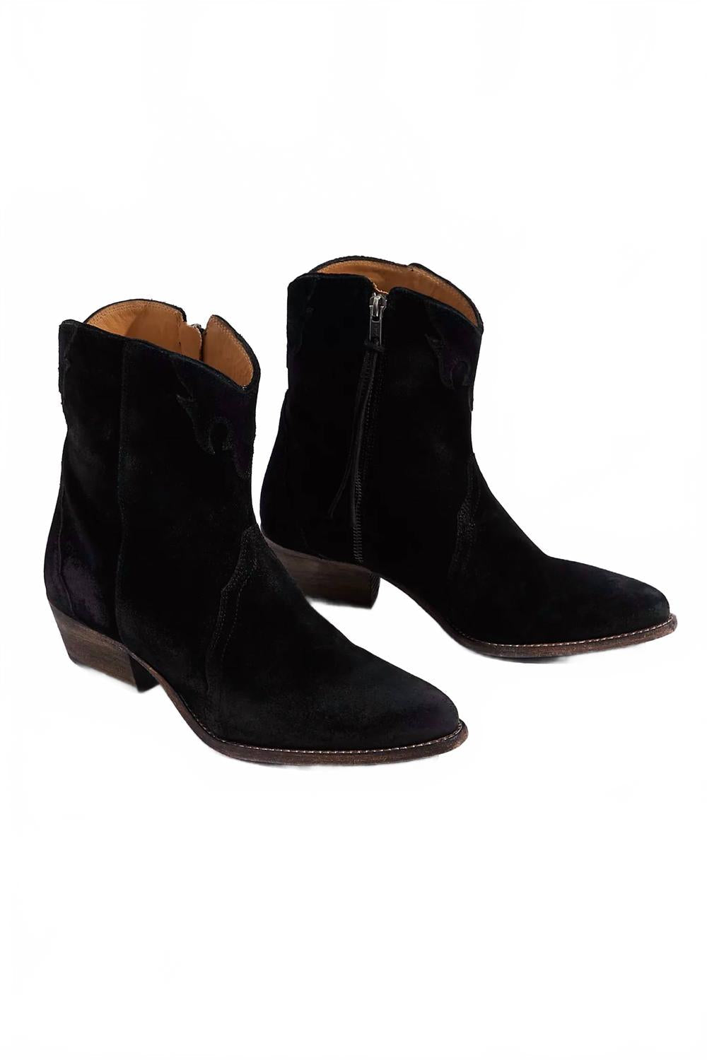 Botas de mujer de gamuza color negro