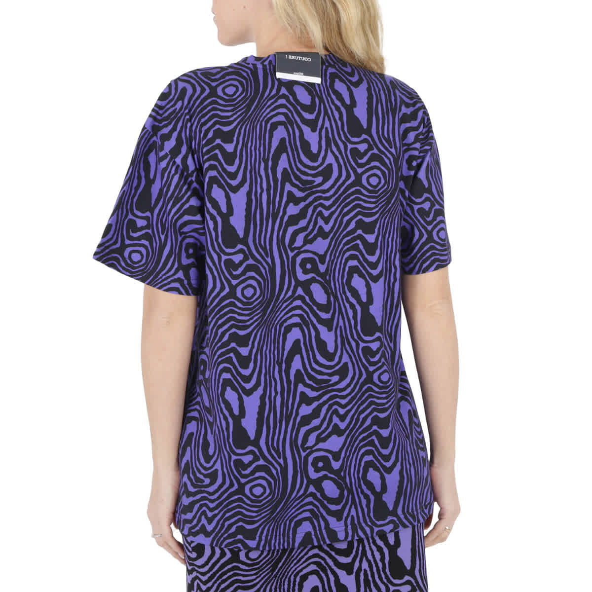 Camiseta de algodón de corte amplio color violeta
