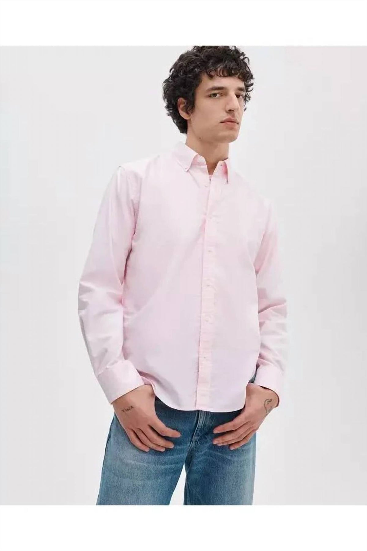 Camisa a rayas color rosado