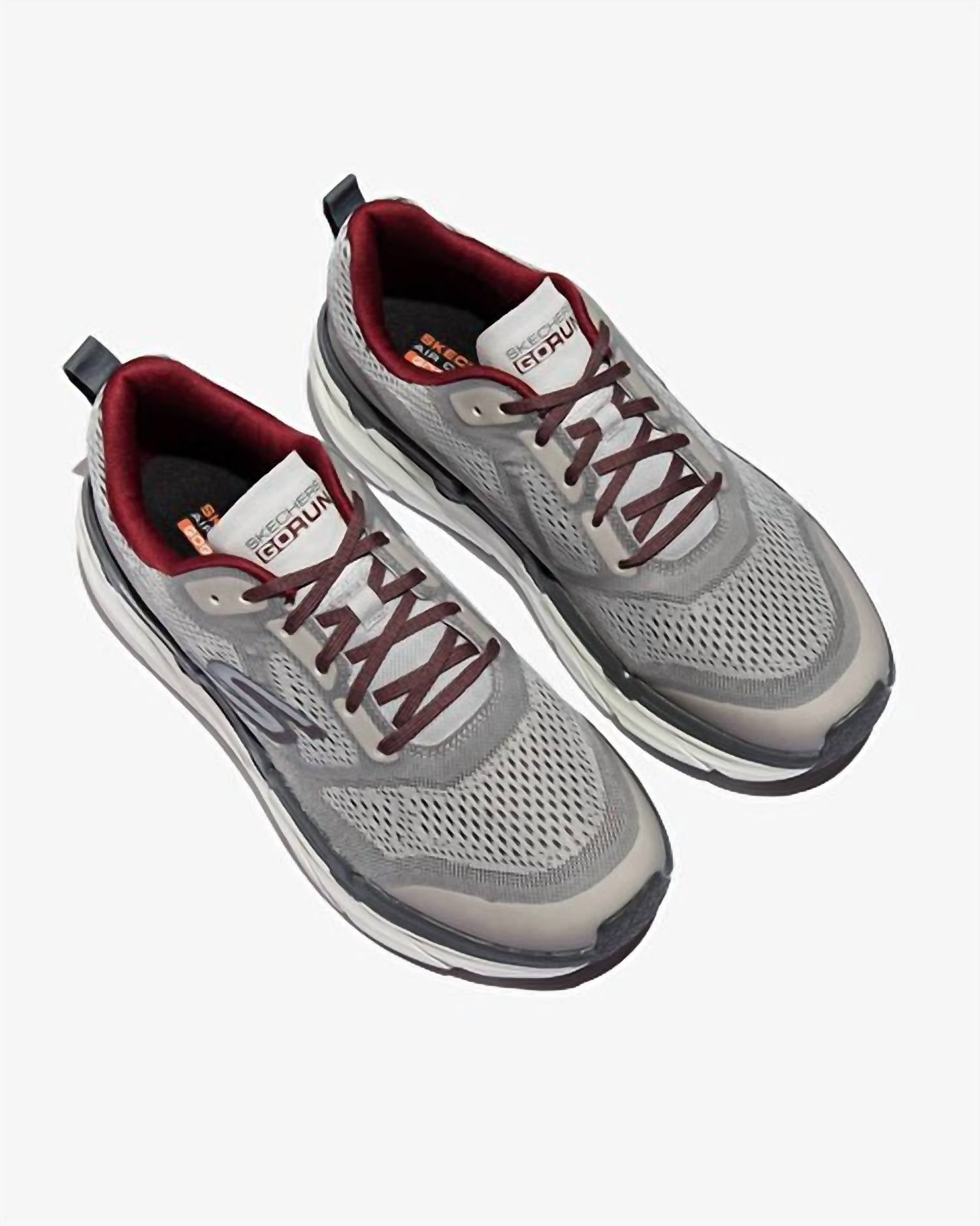 Tenis para correr de hombre color gris y rojo