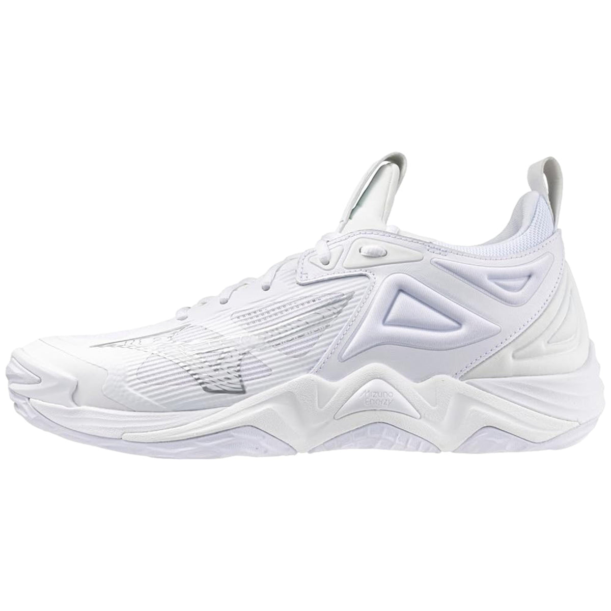 Calzado de hombre color blanco y plateado