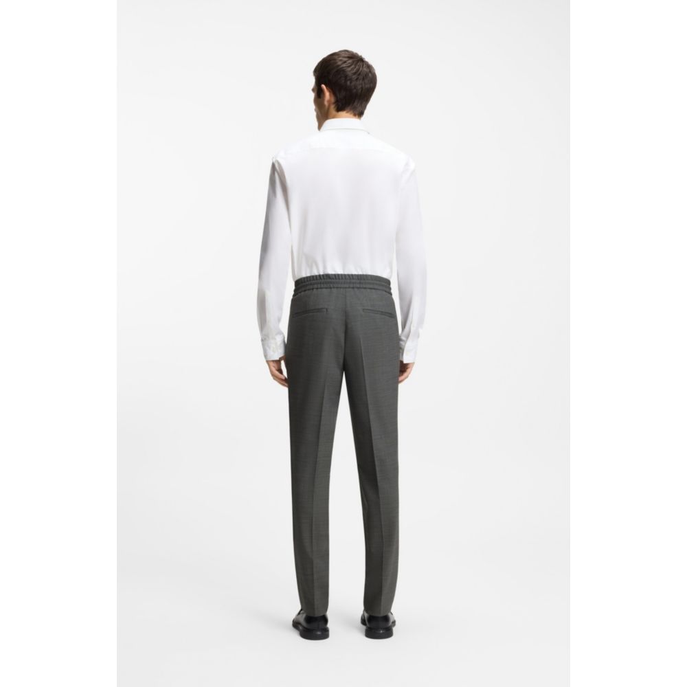 Pantalón de mezcla de lana de corte ajustado
