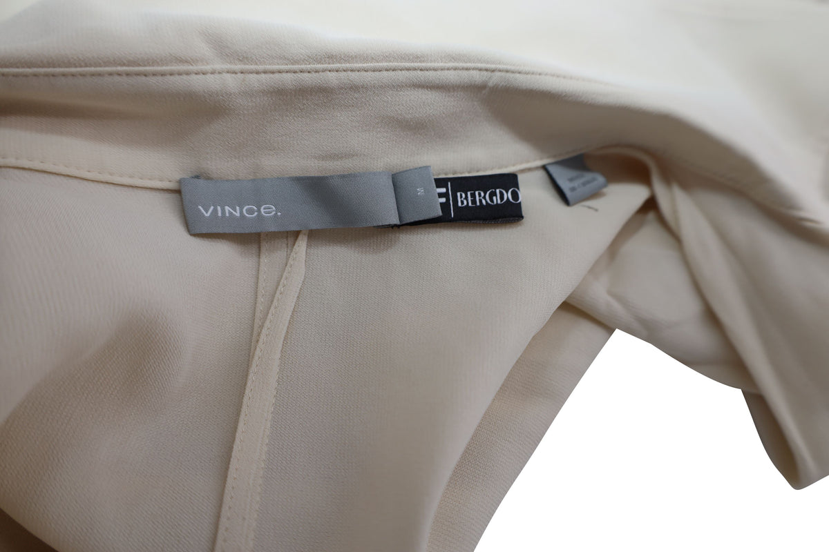 Blusa de manga larga color beige