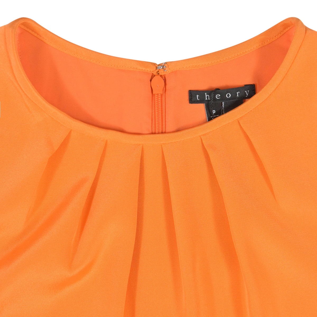 Top de seda color naranja