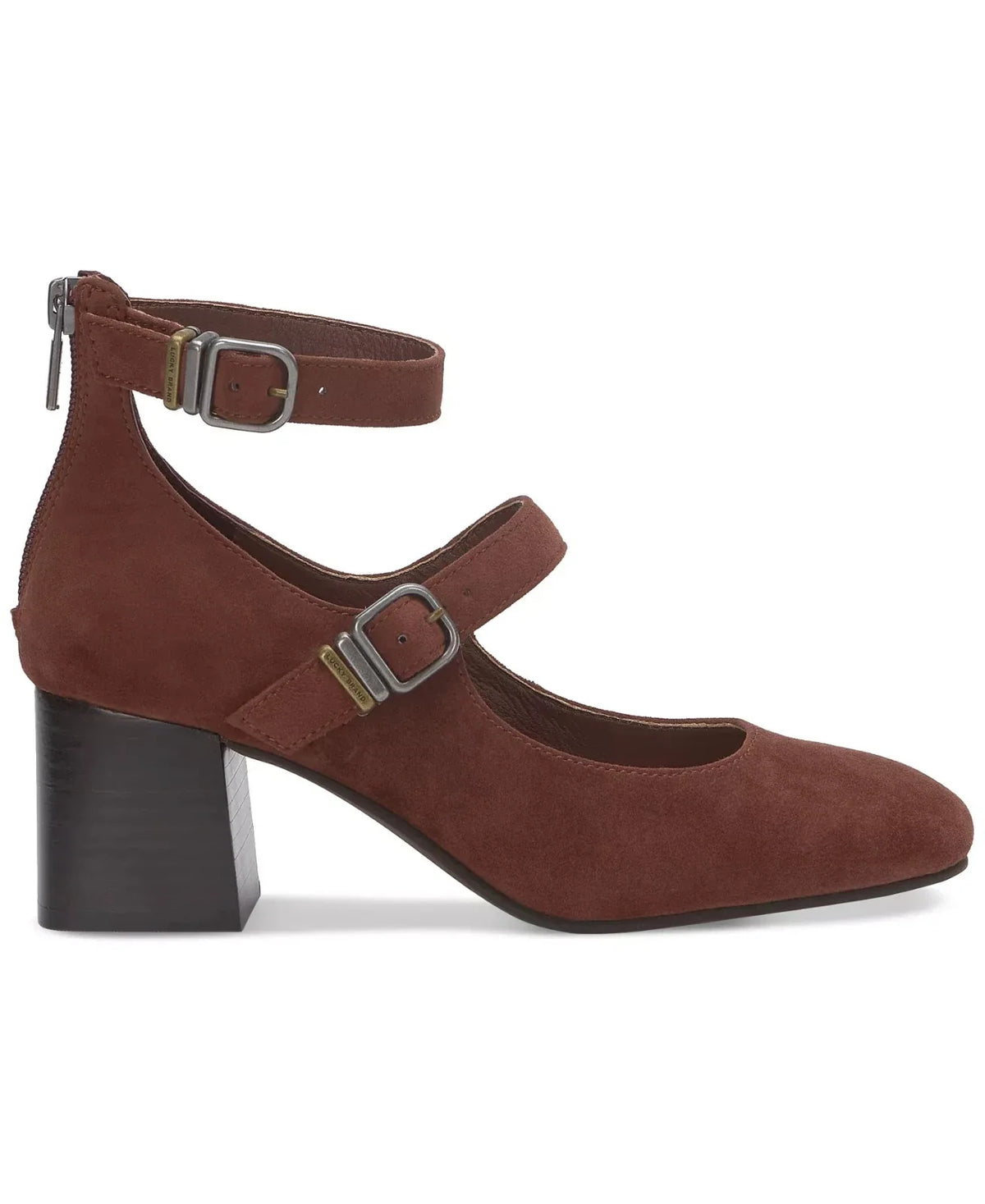 Tacones de mujer de gamuza color café
