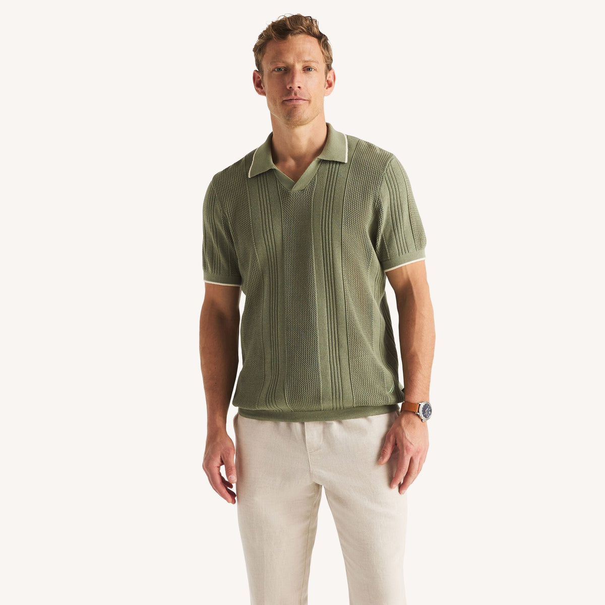 Suéter de hombre de manga corta