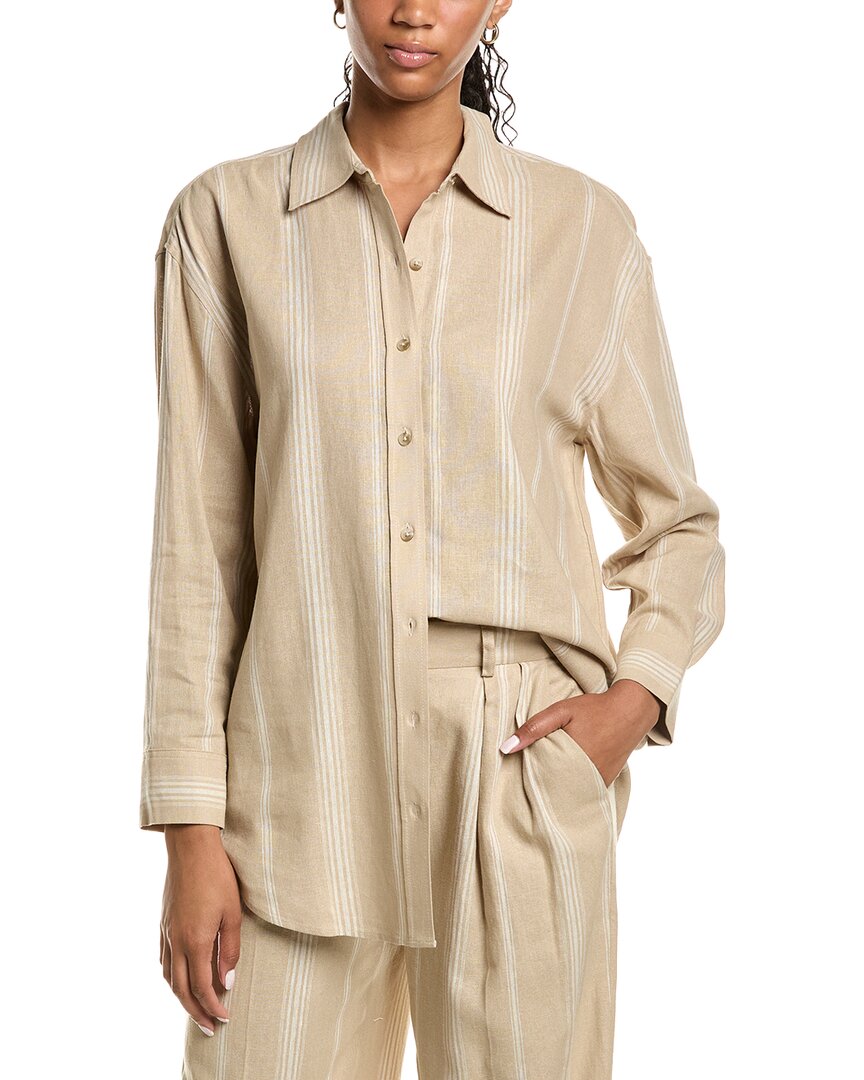 Camisa de mezcla de lino