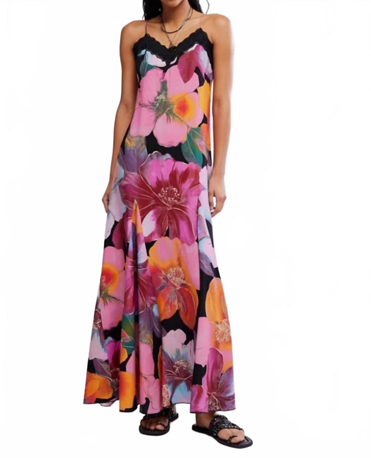 Vestido largo multicolor