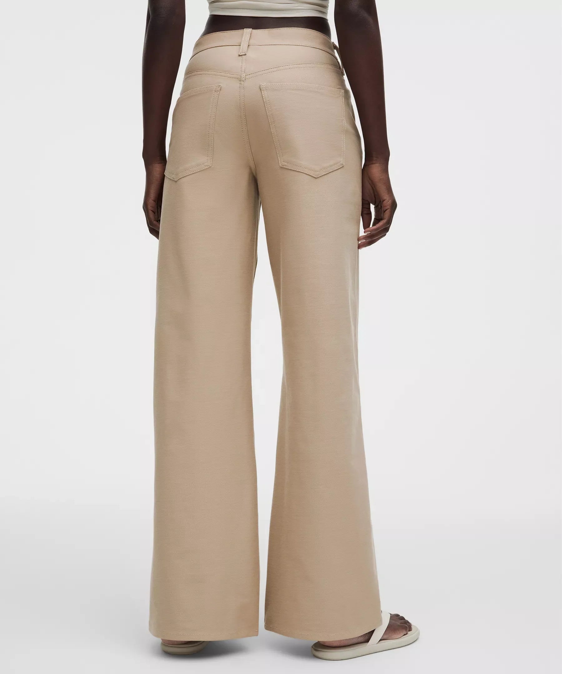 Pantalón de pierna ancha de tiro bajo
