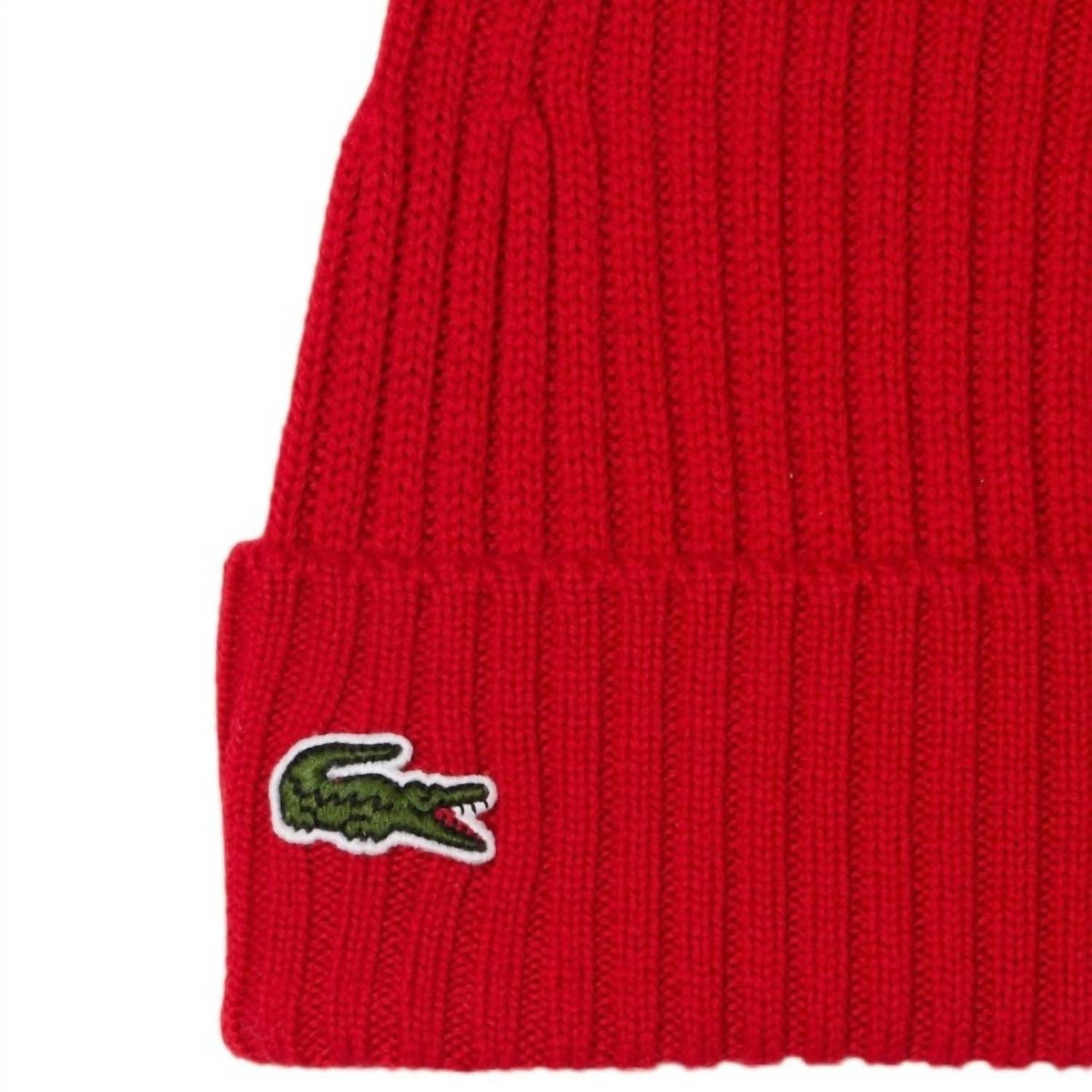 Gorro tejido de lana color rojo