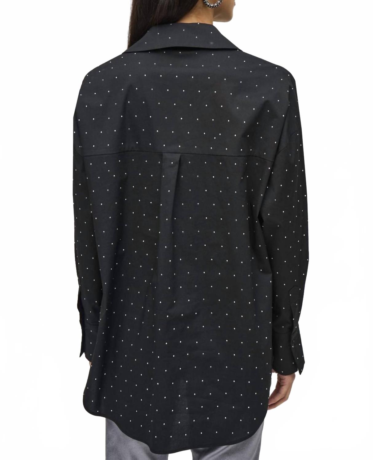 Blusa de algodón color negro