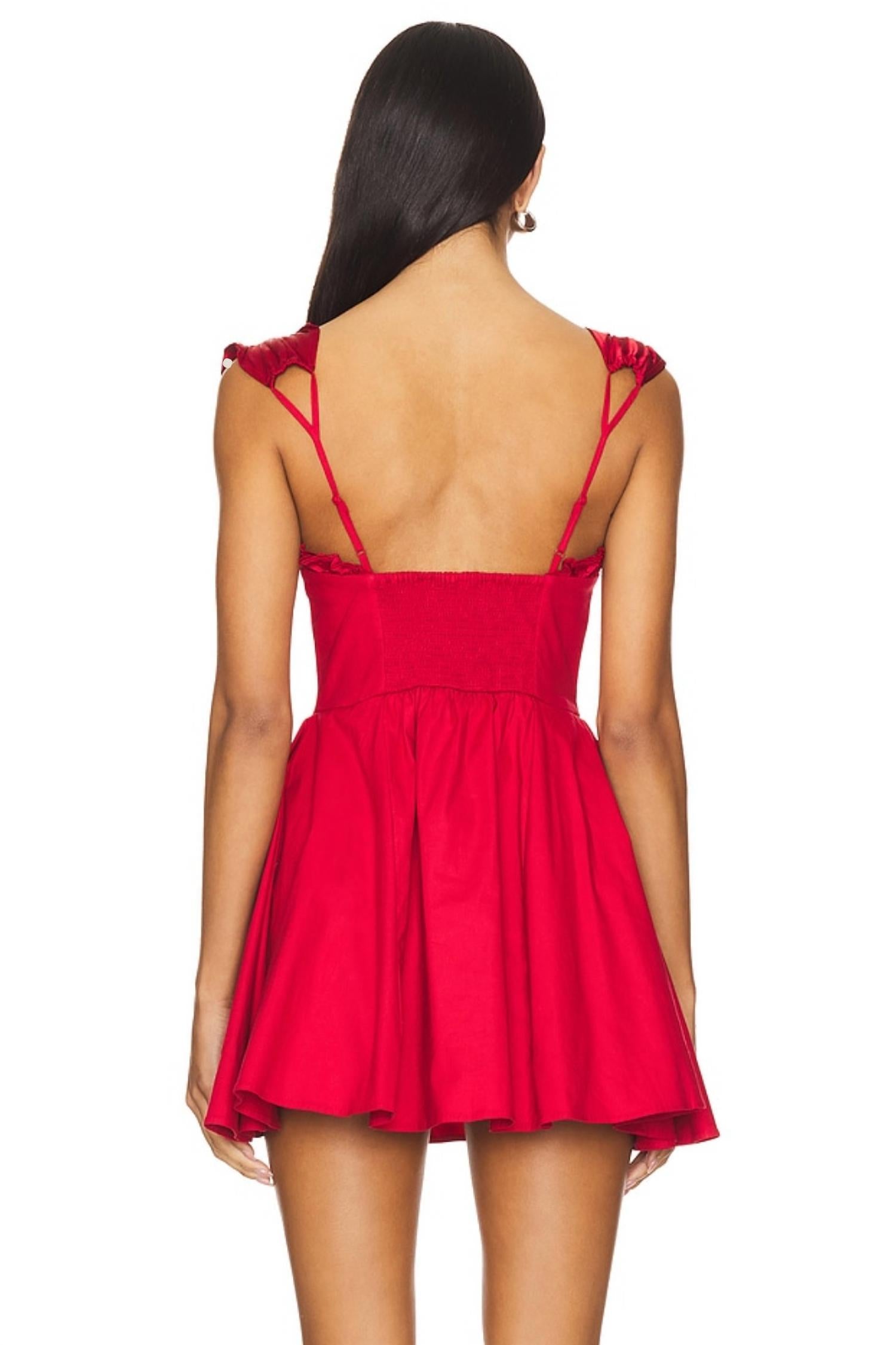 Vestido corto color rojo