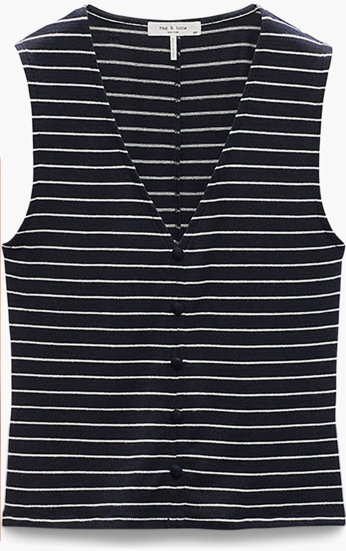Blusa a rayas color azul marino
