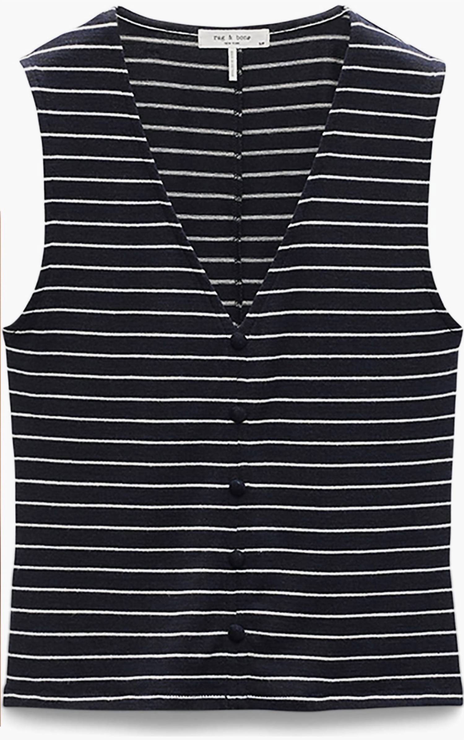 Blusa a rayas color azul marino