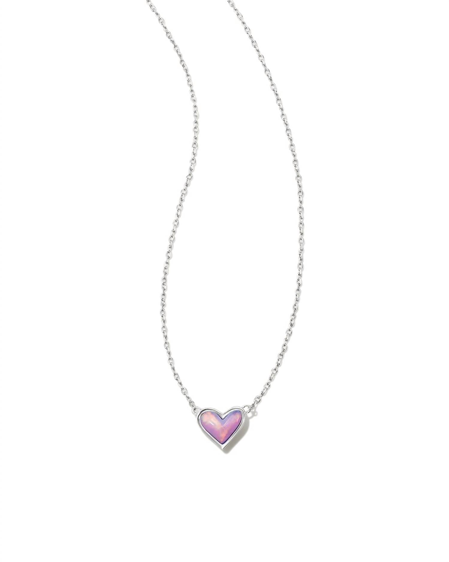 Collar de mujer color plateado y lila