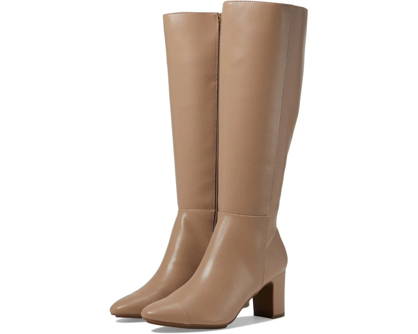 Botas de mujer de cuero color taupe