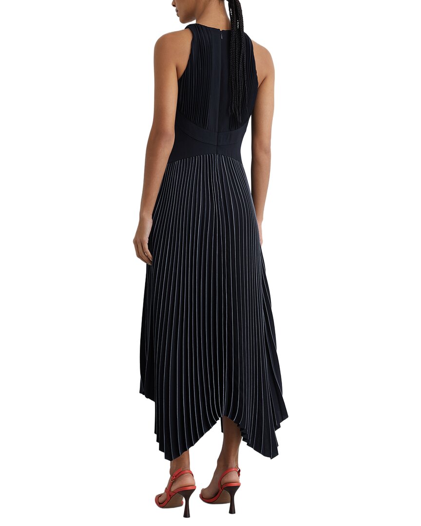 Vestido midi sin mangas con pliegues