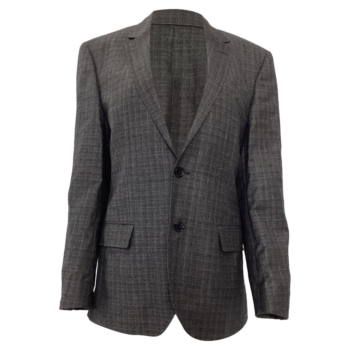 Blazer de lana a cuadros color gris