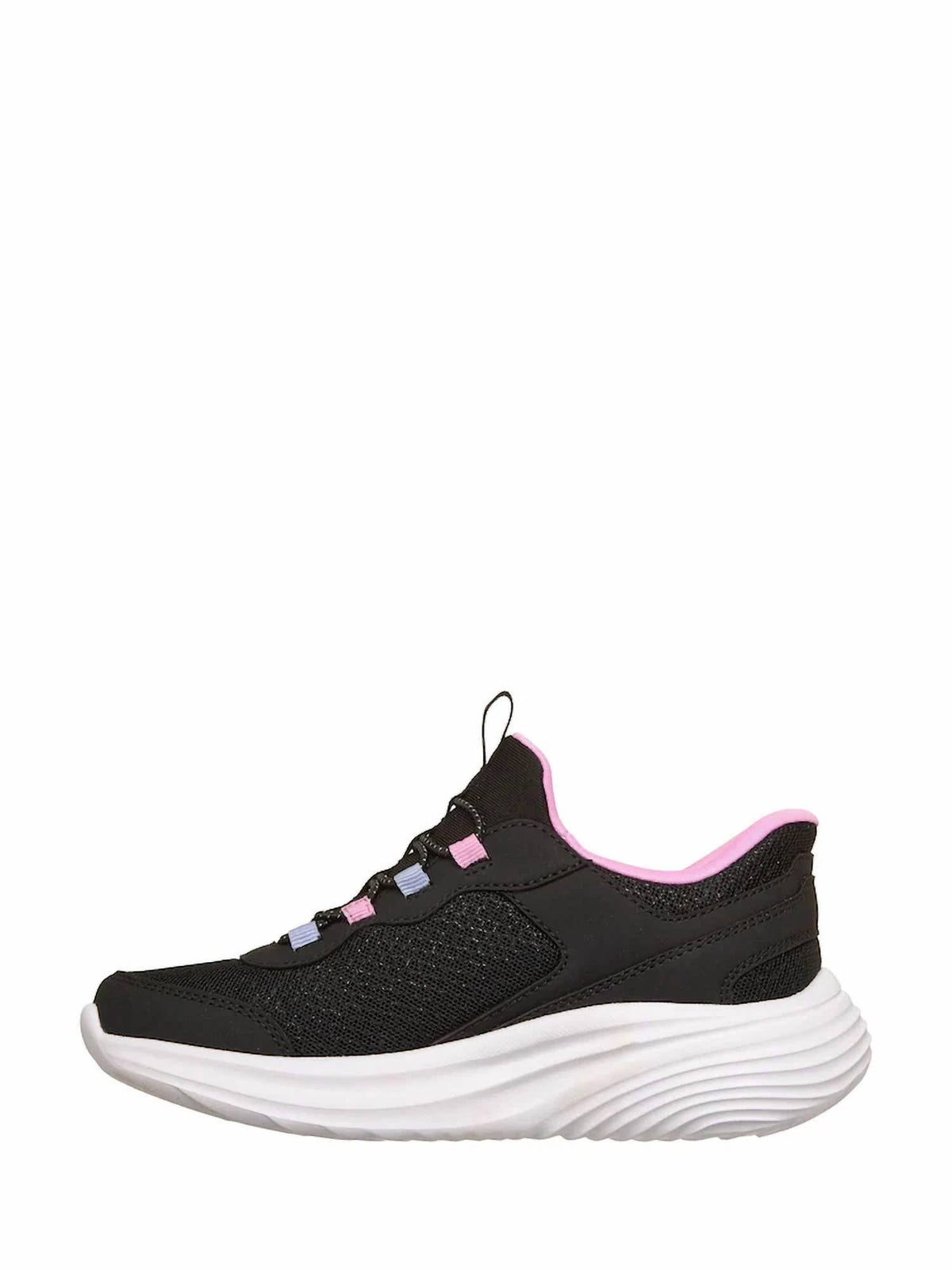 Tenis para niña sin cordones color negro