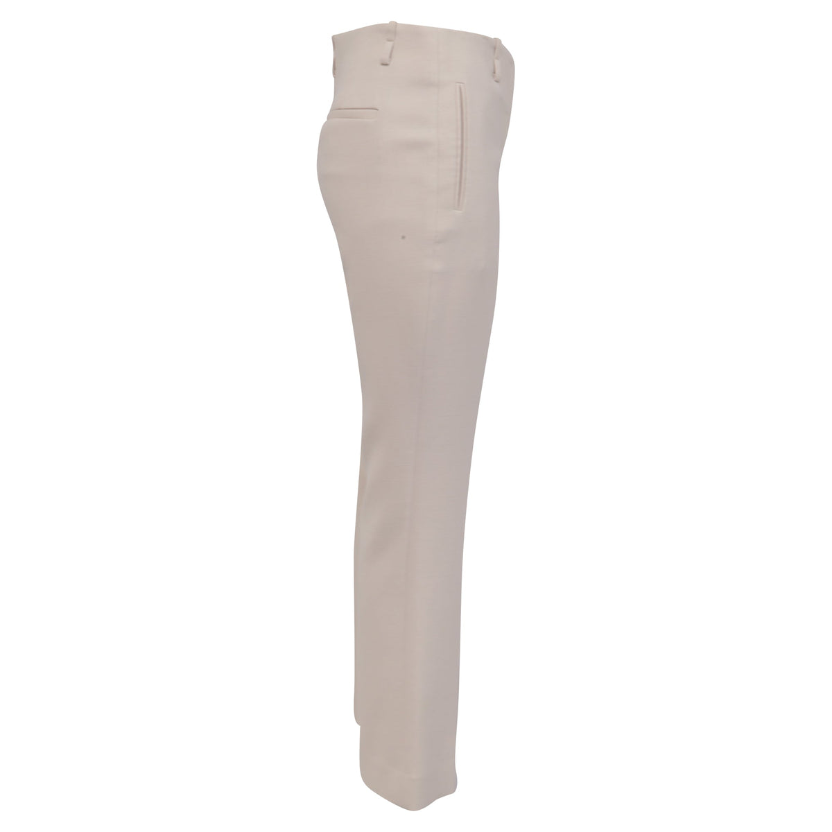 Pantalón de corte recto color beige