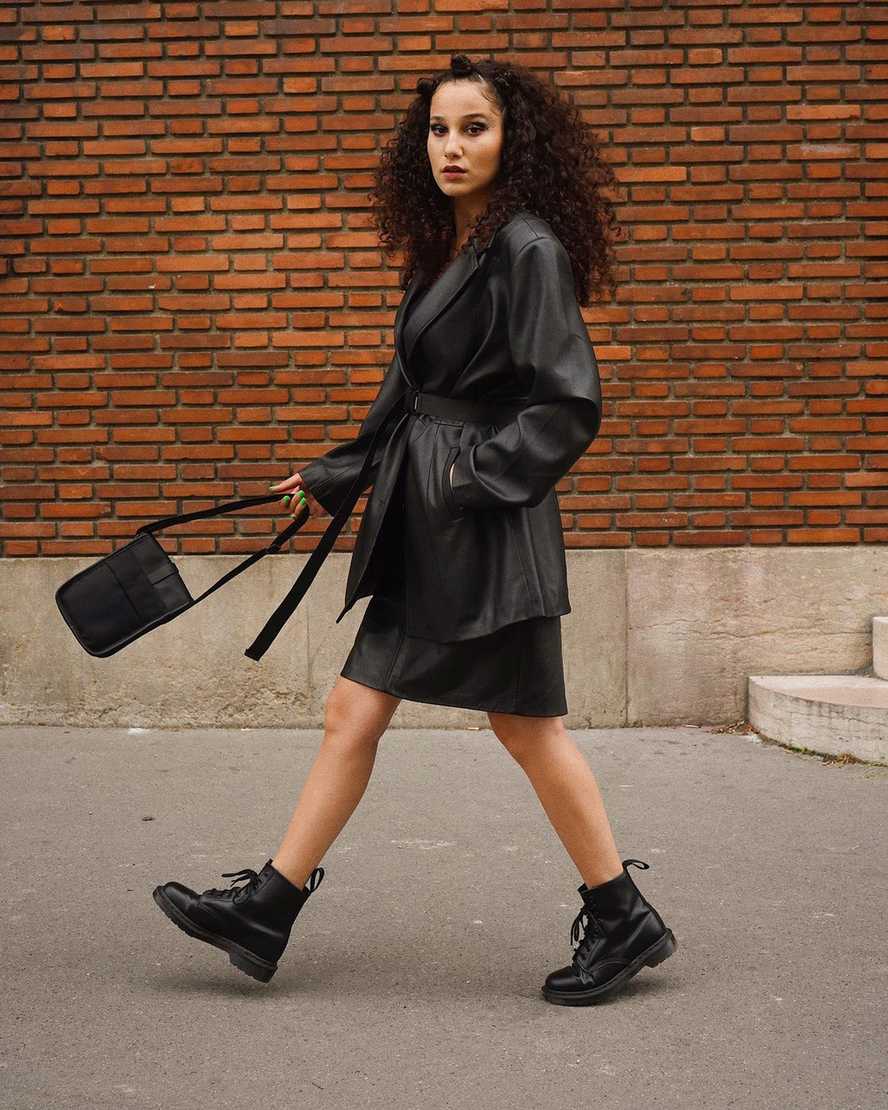 Botas de cuero con cordones