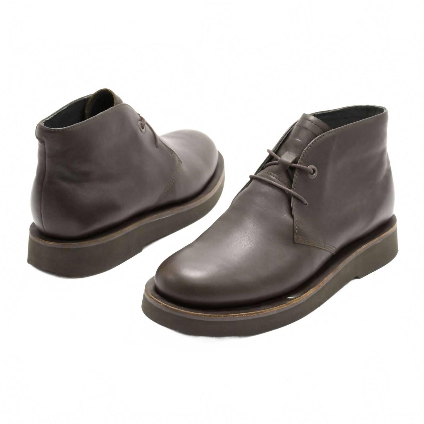 Botines de hombre con cordones color café
