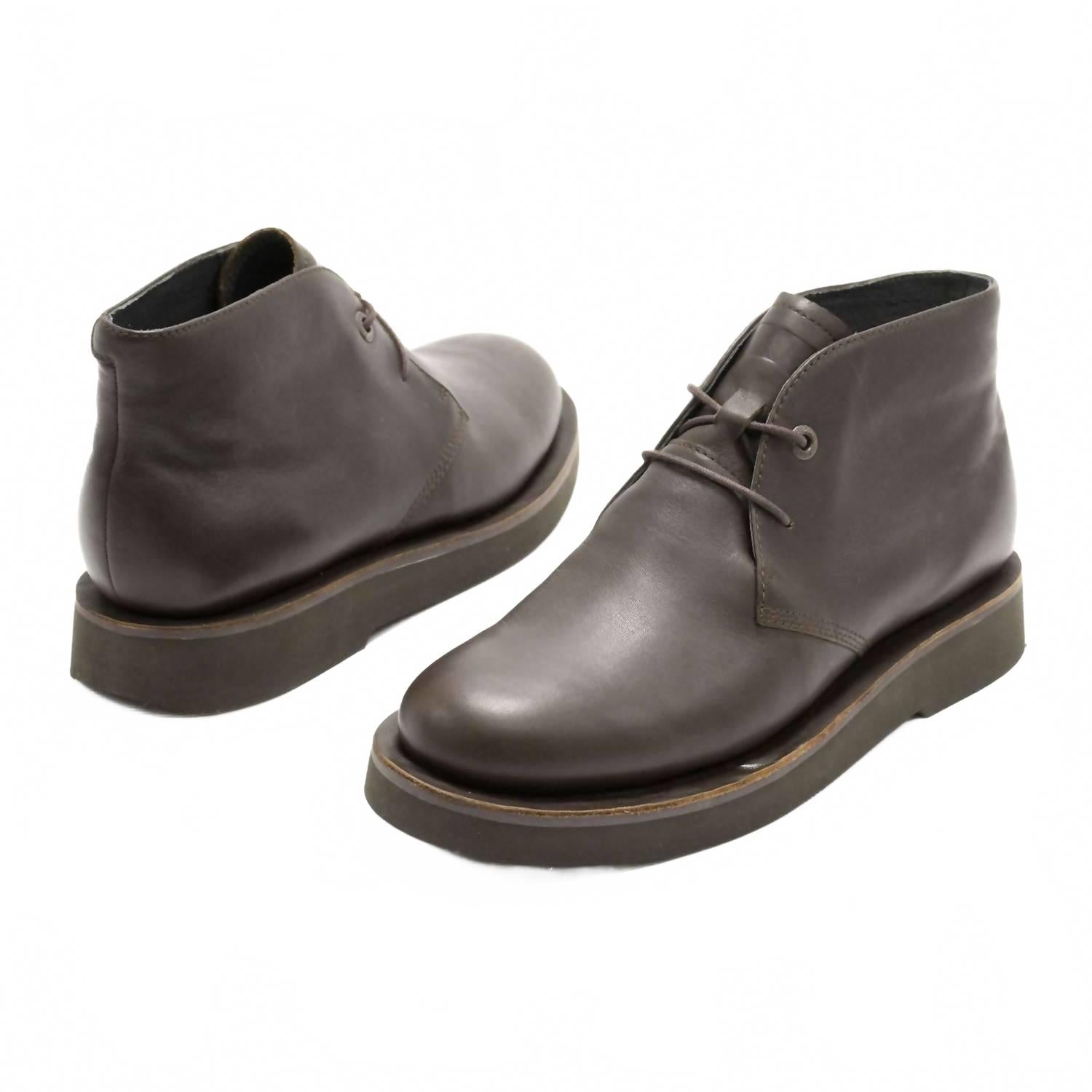 Botines de hombre con cordones color café