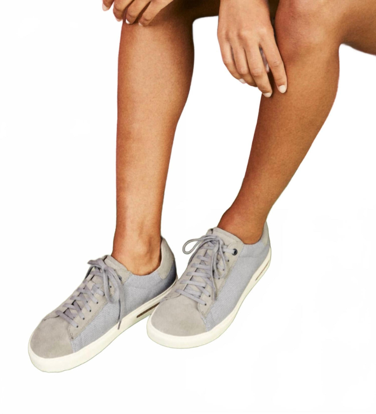 Tenis de mujer de lona color gris