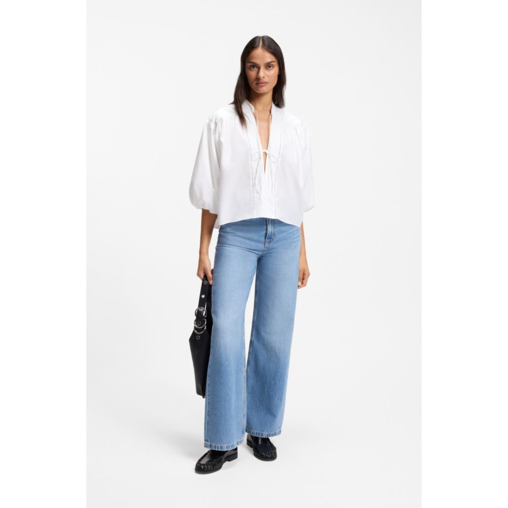 Blusa de algodón de corte amplio