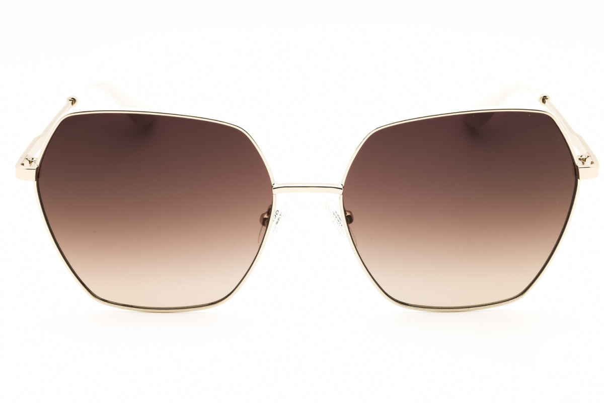 Gafas color café y dorado