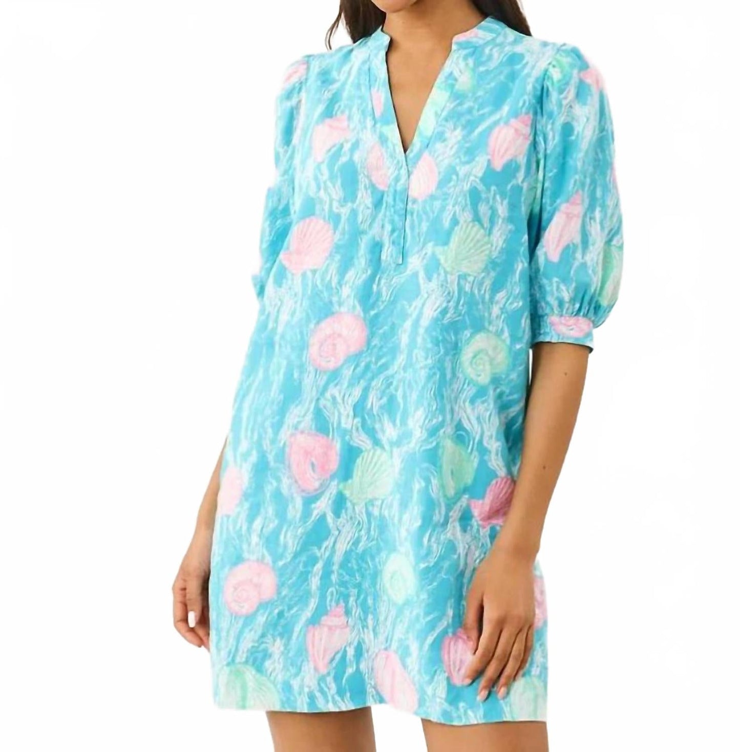 Vestido de lino color azul