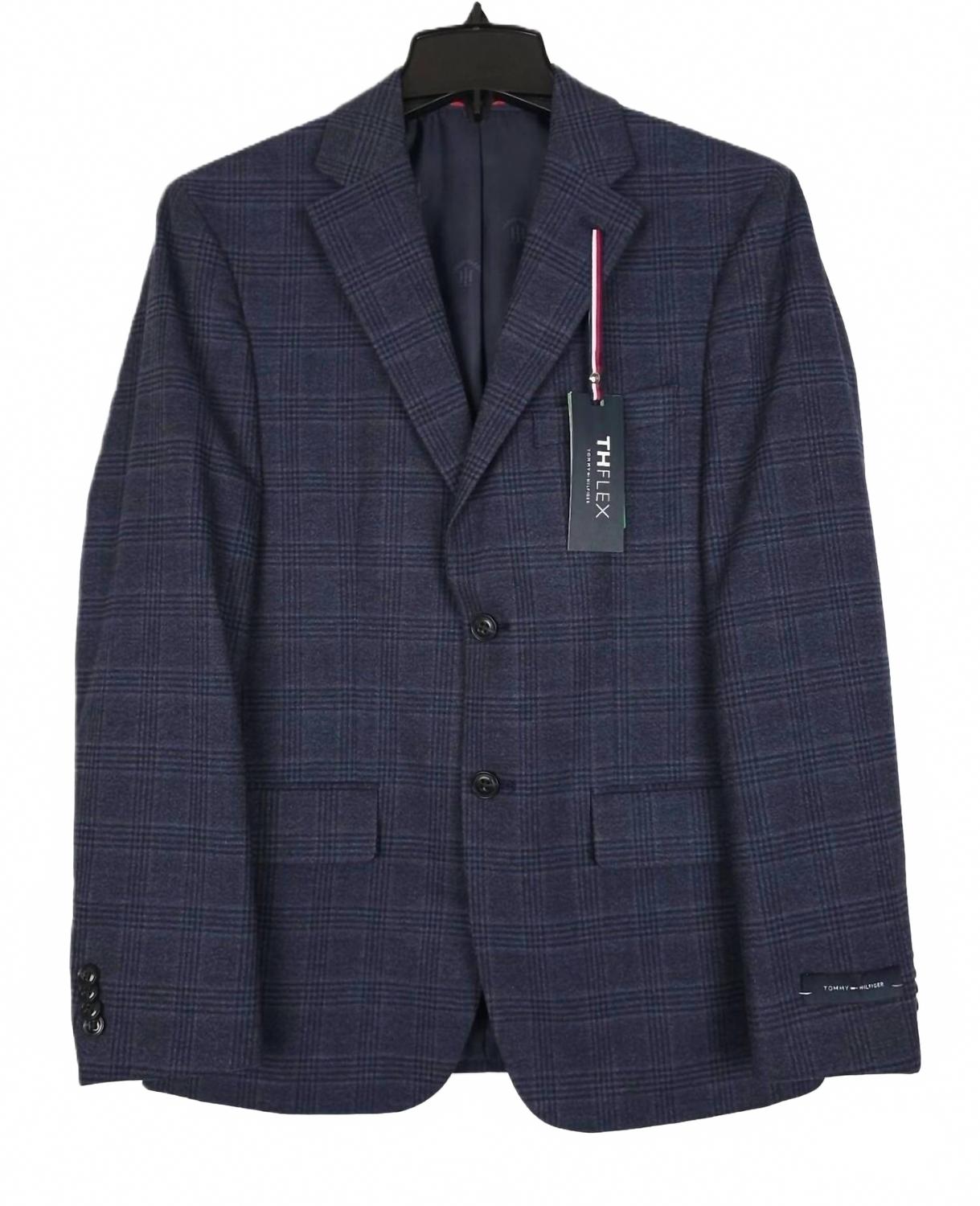 Blazer de hombre a cuadros color azul marino