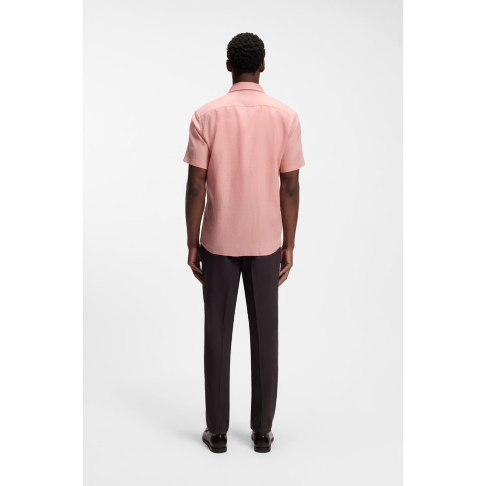 Camisa de lino de corte ajustado