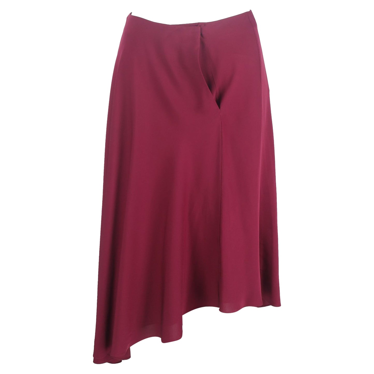 Falda color vinotinto