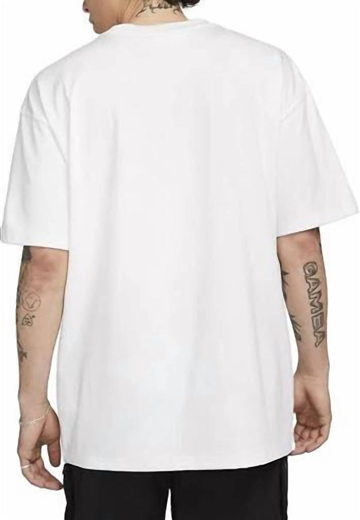 Camiseta de hombre de manga corta color negro y blanco