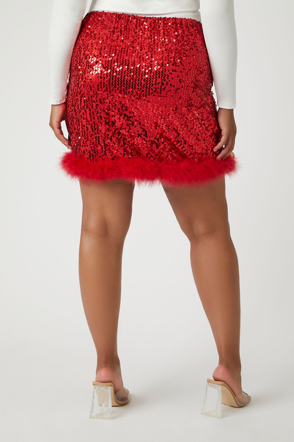 Falda corta con lentejuelas