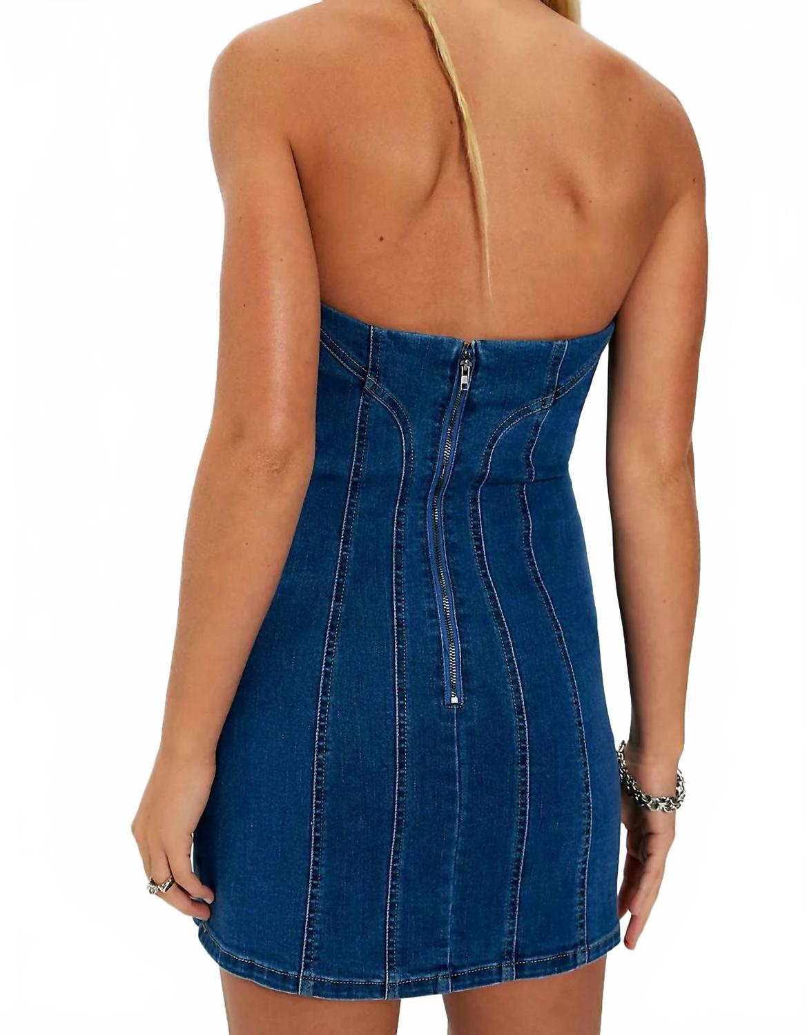 Vestido de mujer corto color azul