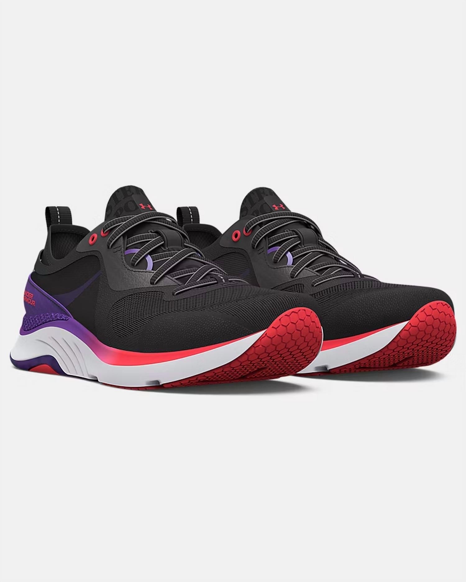 Tenis de mujer color negro y gris y violeta