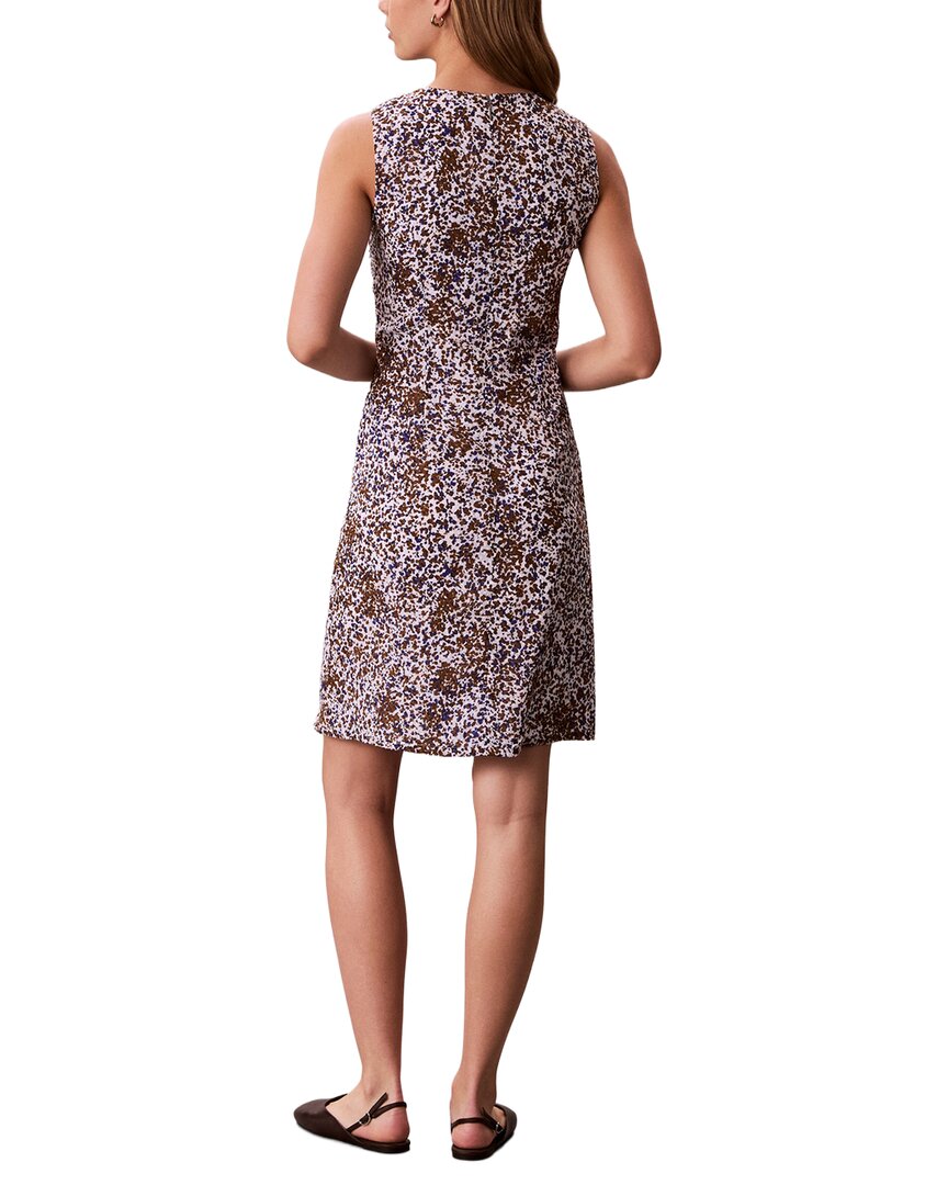 Calvin Klein Mini Vestido Estampado Cuello en V