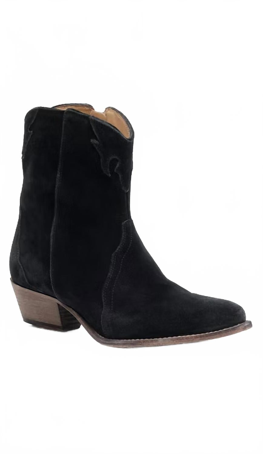 Botas de mujer de gamuza color negro